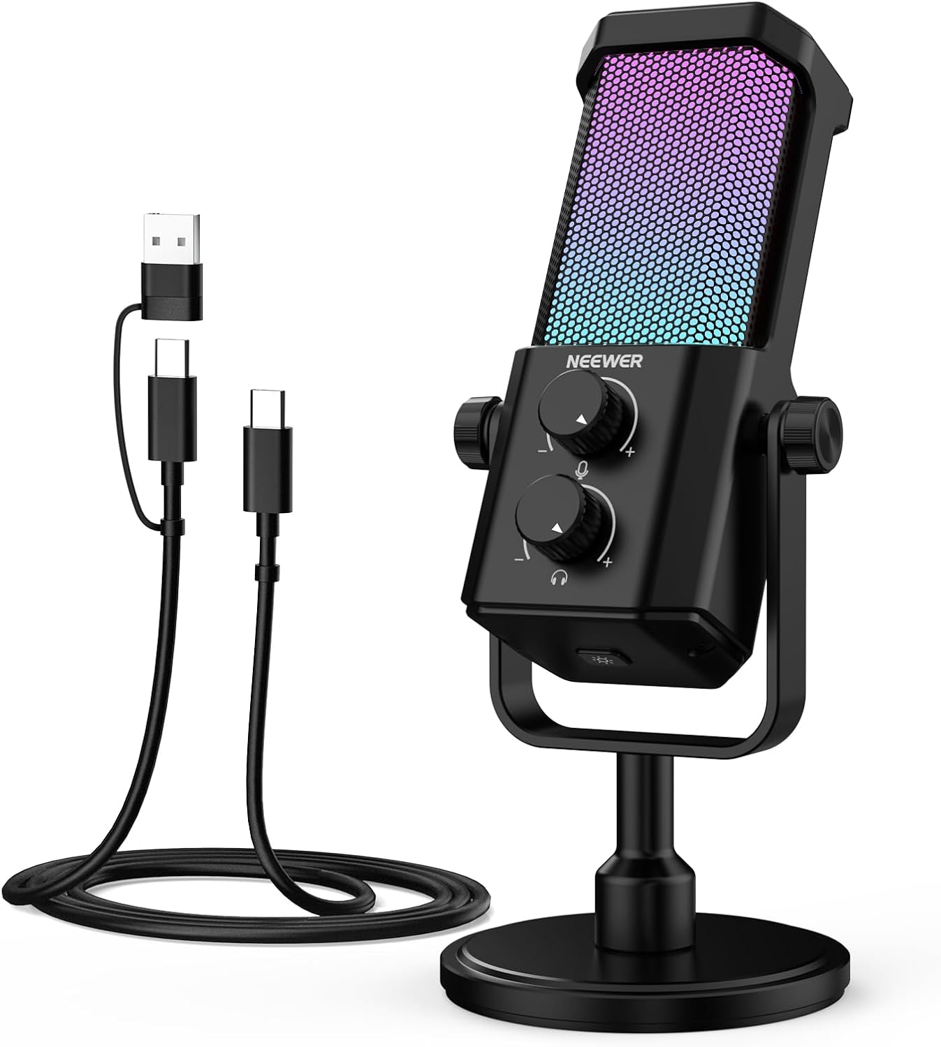 Gaming Microphone - AI USB Podcasting Microphone, Plug &