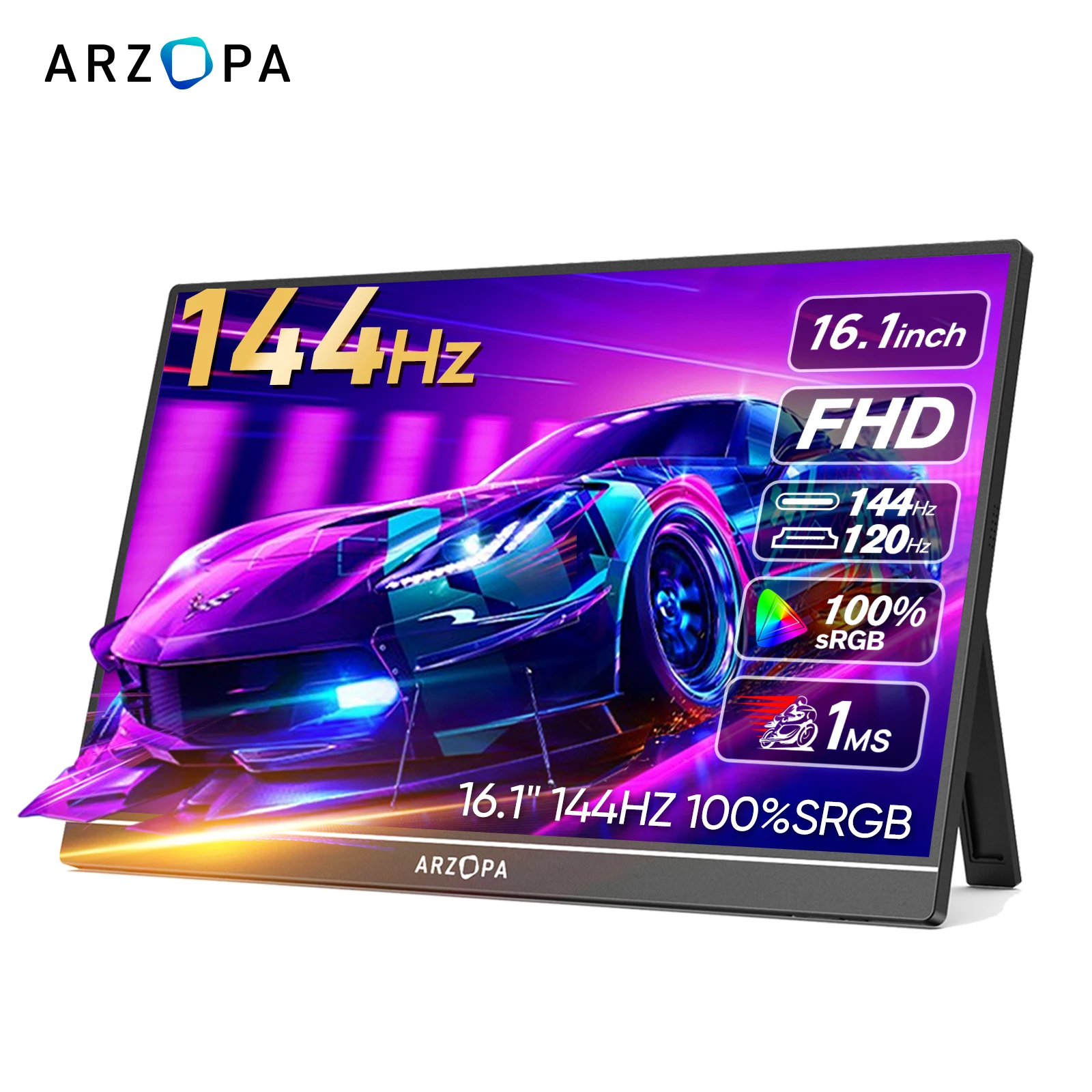 High Refresh Monitor - ARZOPA 16.1 Inch Portable Gaming Monitor