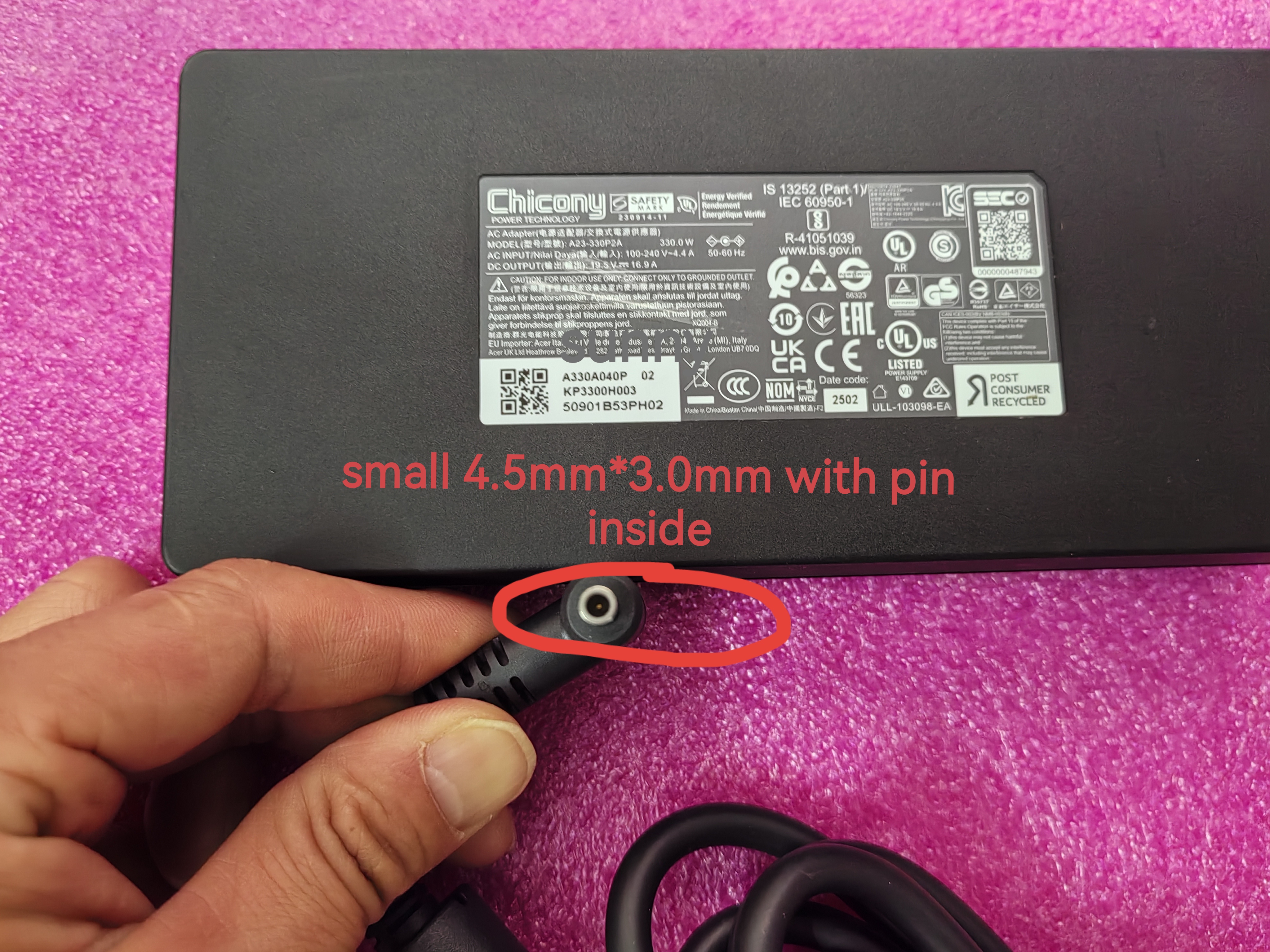 Pc Gaming Uk - Slim Chicony A23-330P2A 4.5mm 330W AC