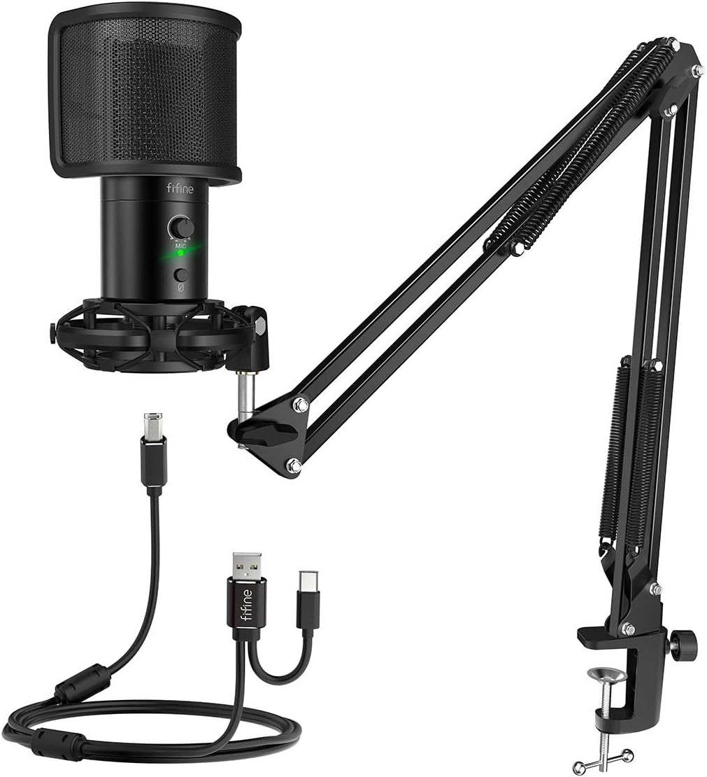 Gaming Microphone - USB Gaming Streaming Microphone Kit with