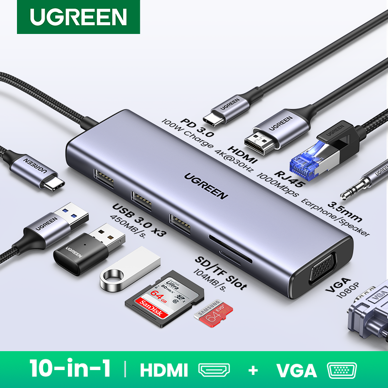Usb Hub Gaming - UGREEN USB HUB Type-C to 4K