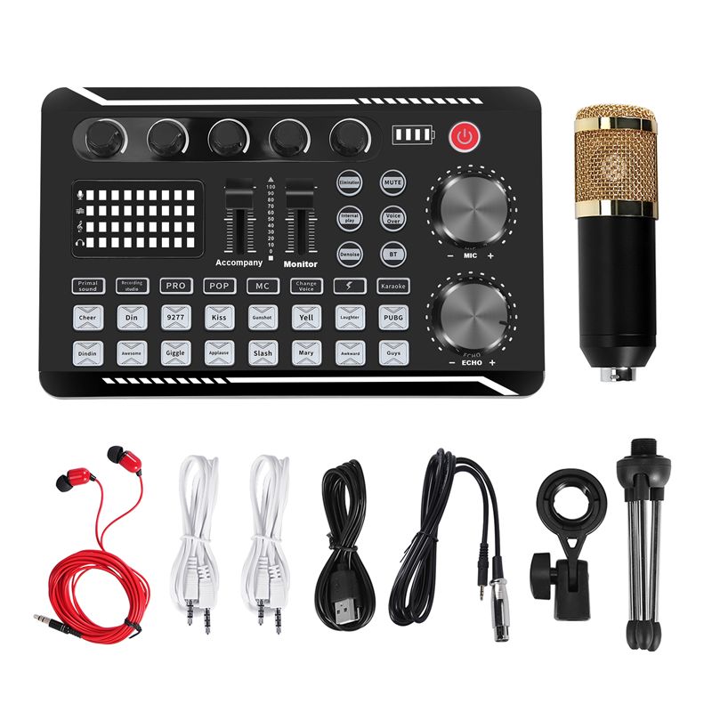 Pc Gaming On Sale - ~【On Sale】F998 Sound Card Kit,BM-800 Microphone