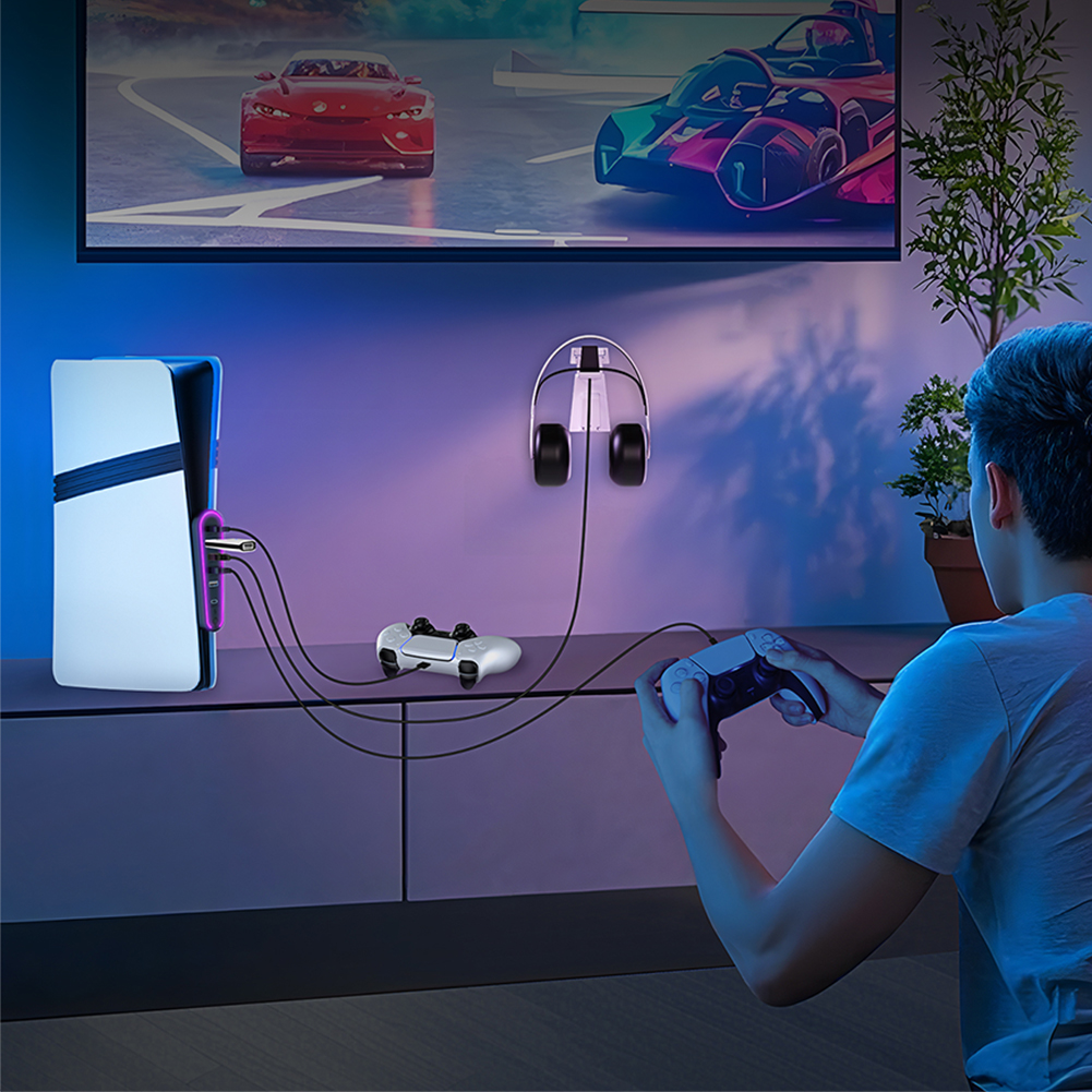 Usb Hub Gaming - 6 Ports USB Hub with RGB