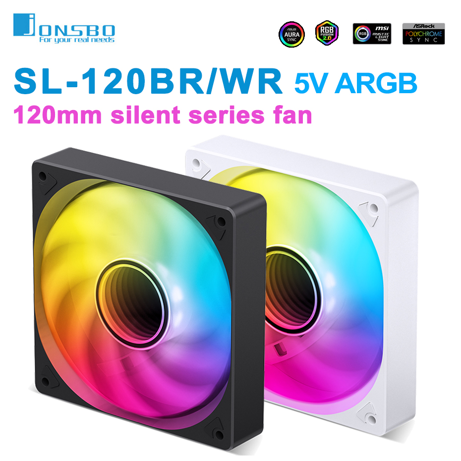 Pc Gaming Rgb - JONSBO SL-120 White/Black 120mm Case Fan