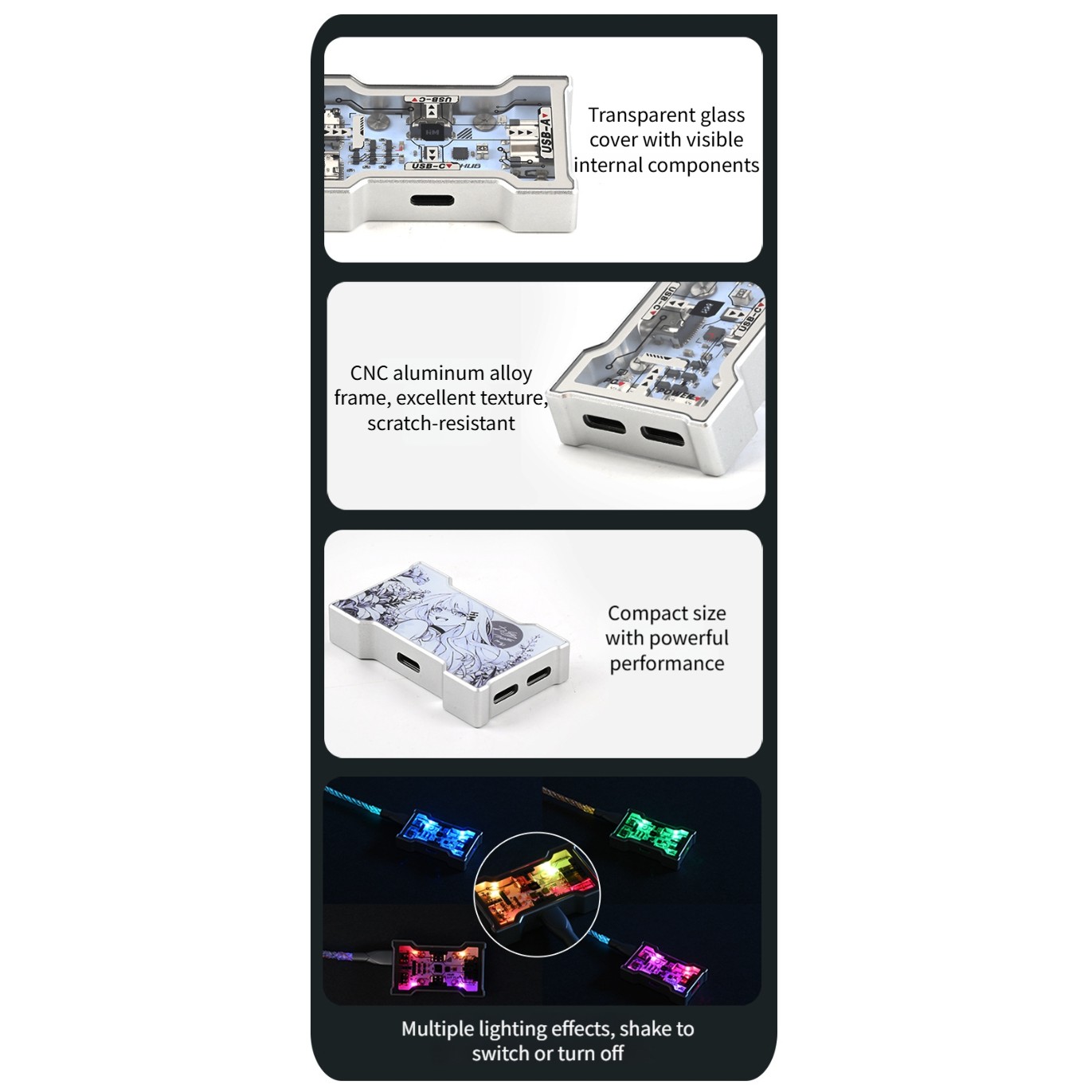 RGB USB Hub 2 Input 3 Output A - مراجعة Usb Hub Gaming وسعره