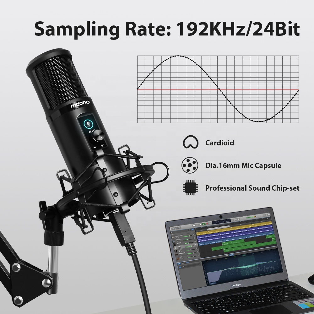 MAONO Professional USB Microph - مراجعة Gaming Microphone وسعره