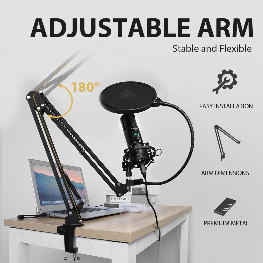 MAONO Professional USB Microph - مراجعة Gaming Microphone وسعره