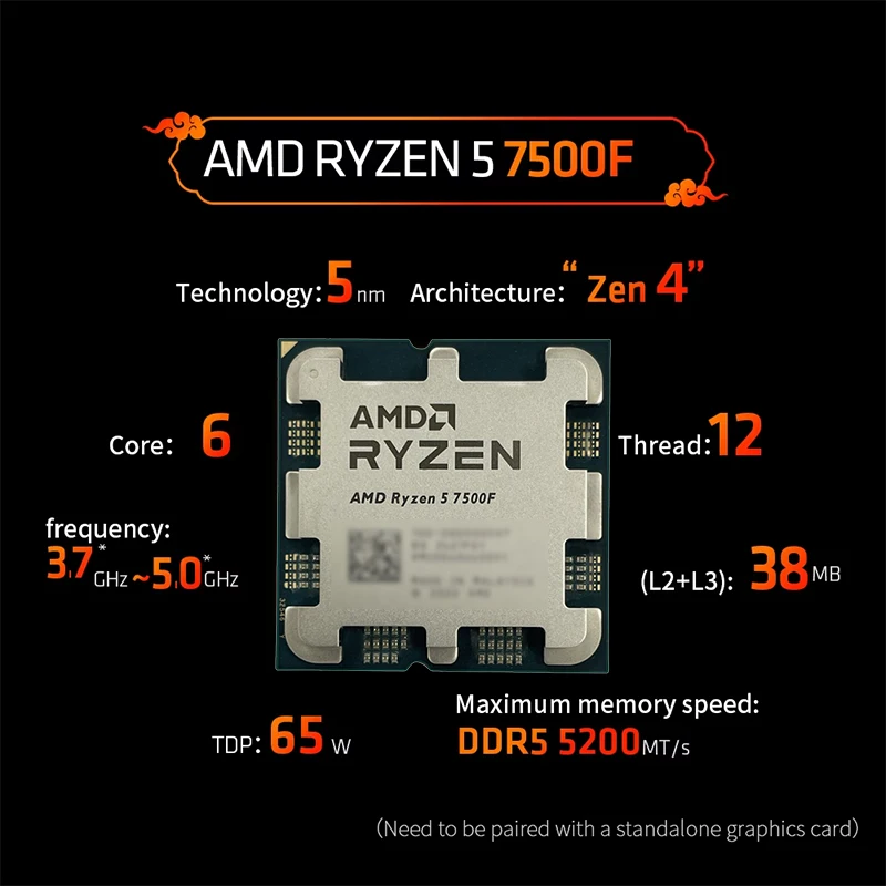 AMD Ryzen 5 7500F AM5 5nm Gami - مراجعة Pc Gaming Custom وسعره