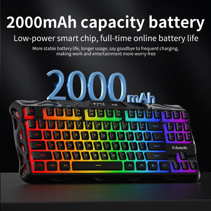 K-Snake 87 Keys Wireless Gamin - مراجعة Anti-Ghosting Keyboard وسعره