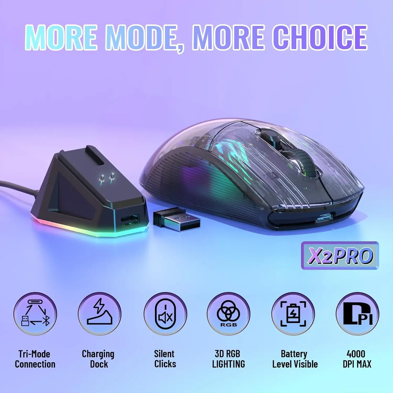 ATTACK SHARK X2 Pro Triple Mod - مراجعة Pc Gaming Rgb وسعره