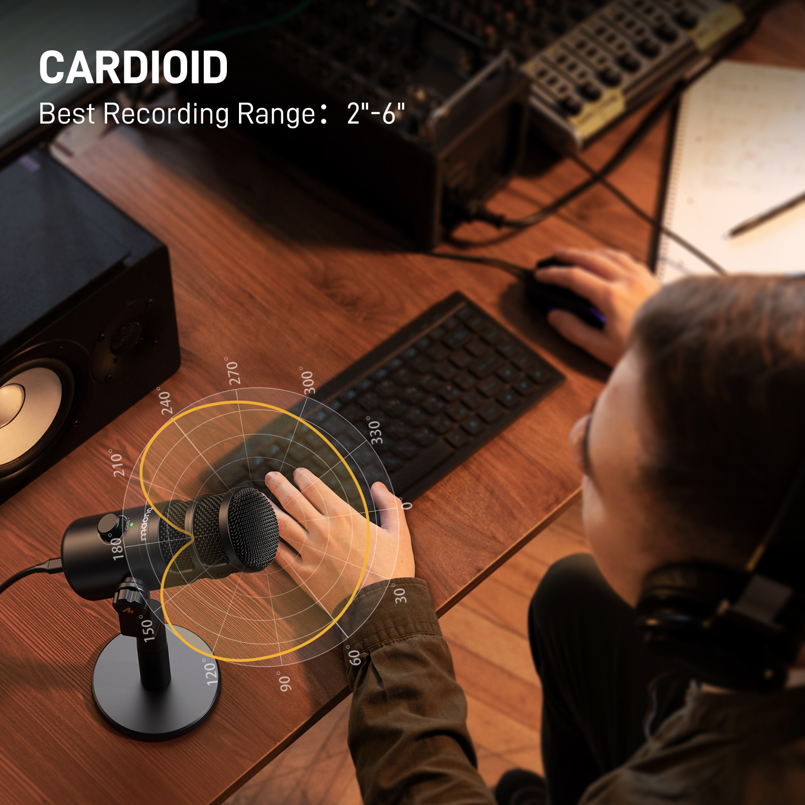 Maono PD100U USB Dynamic Micro - مراجعة Gaming Microphone وسعره