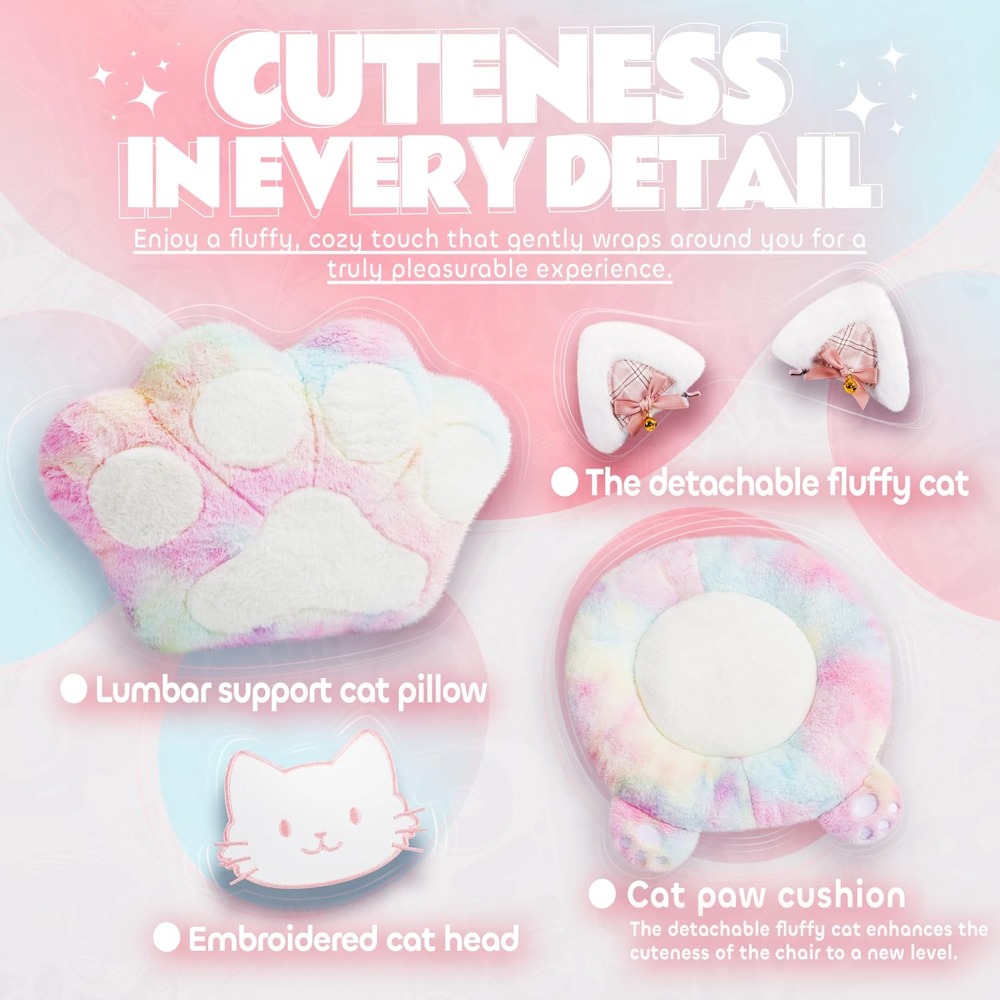 Gaming Chair Cute with Cat Ear - مراجعة Pc Gaming Girl وسعره