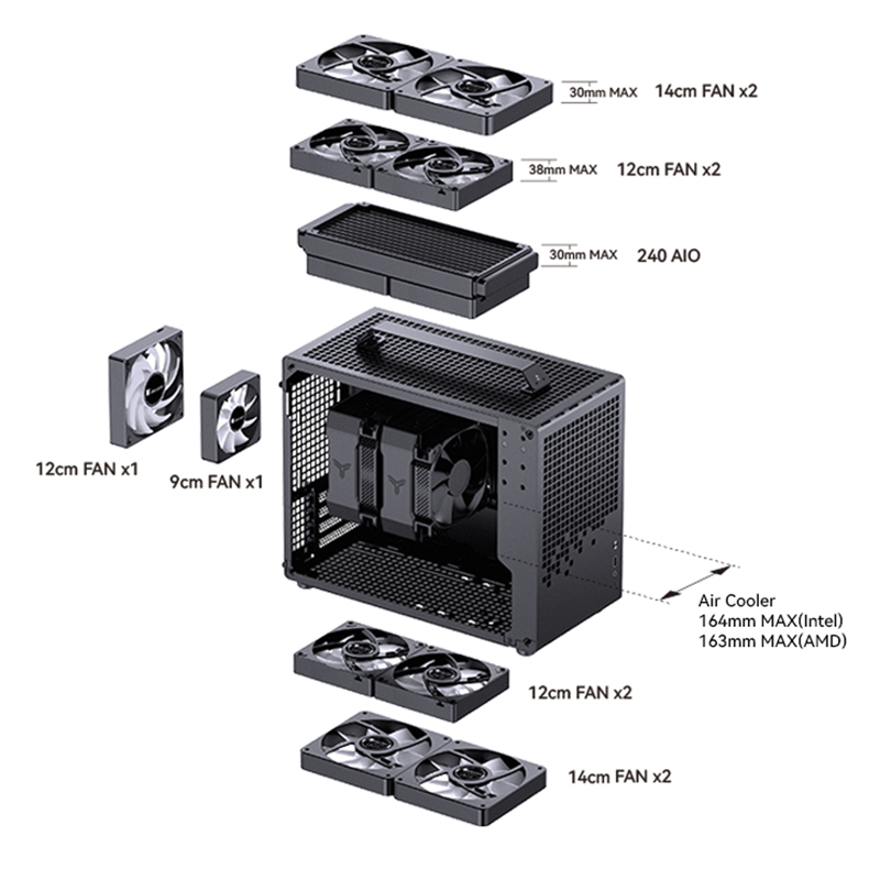 JONSBO Z20 PC Case M-ATX/ITX w - مراجعة Pc Gaming Jonsbo وسعره