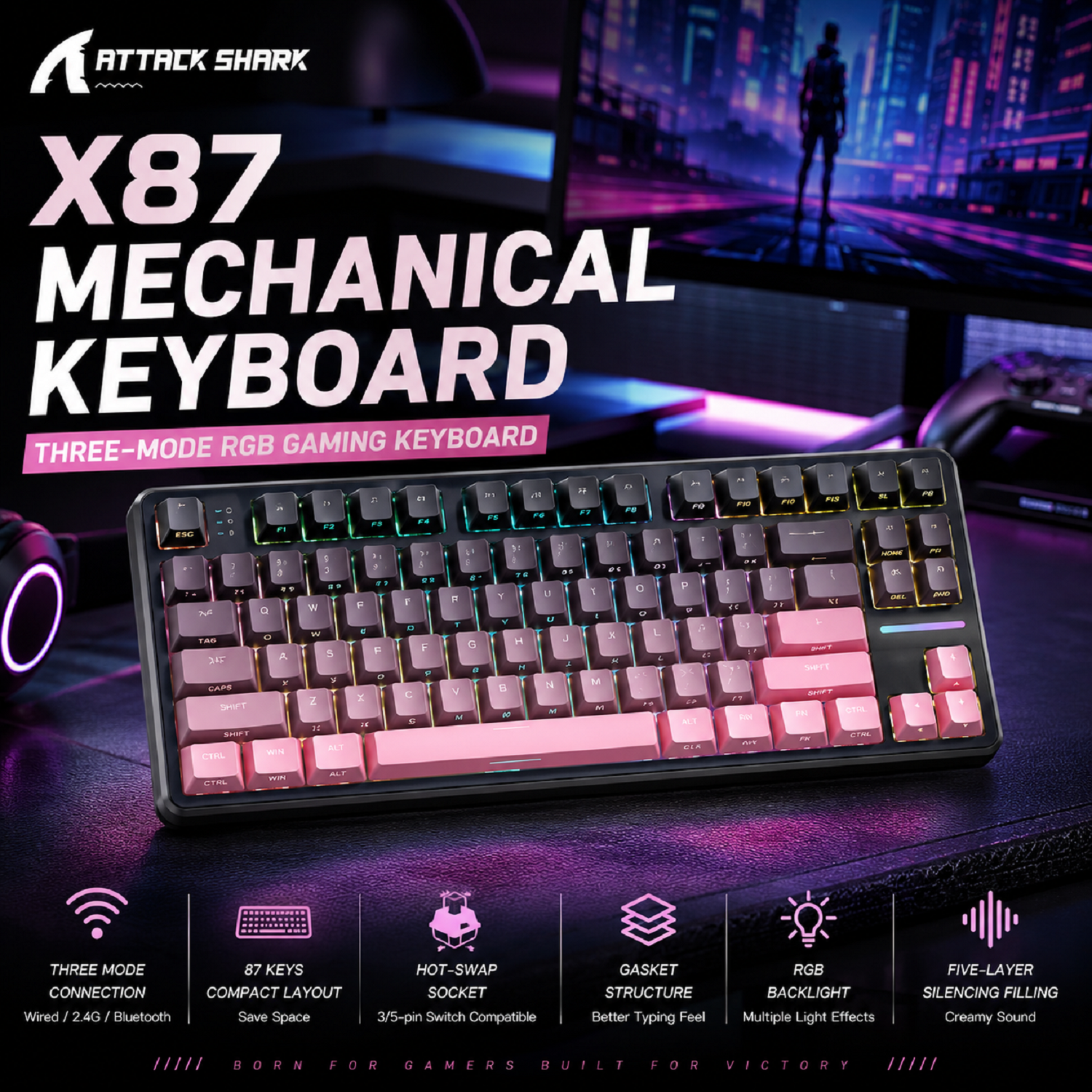 Attack Shark X87 Macro Drive G - مراجعة Pc Gaming Rgb وسعره