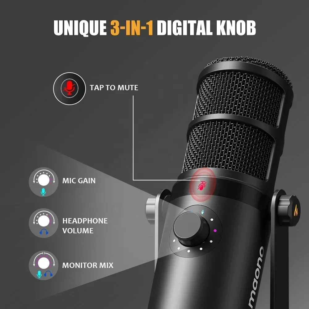 MAONO Dynamic Microphone XLR U - مراجعة Gaming Microphone وسعره