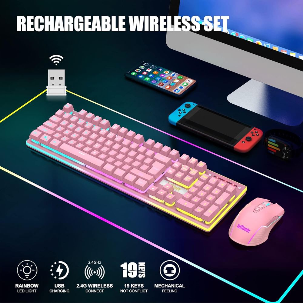 Wireless Gaming Keyboard and M - مراجعة Anti-Ghosting Keyboard وسعره
