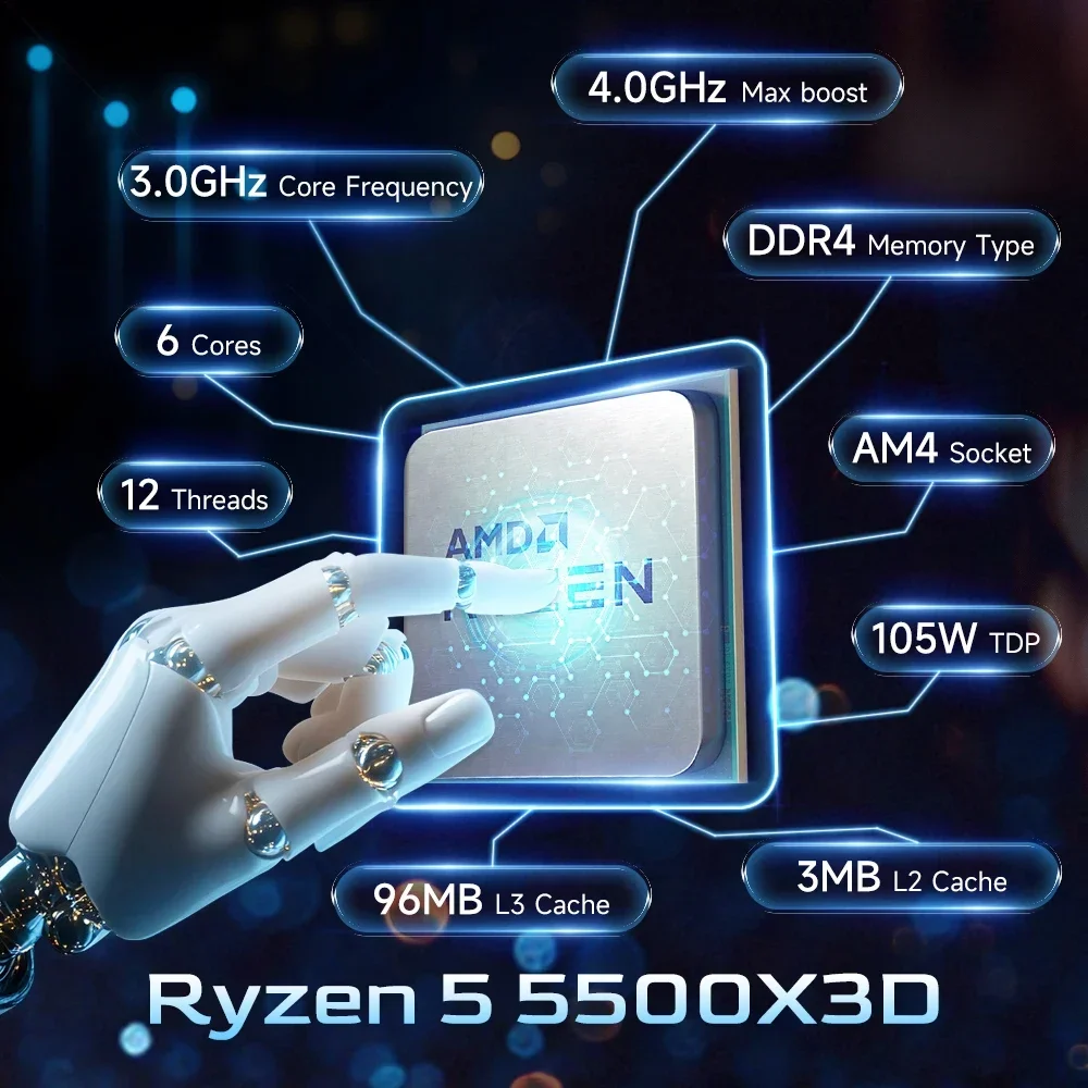 AMD Ryzen 5 5500X3D Desktop Pr - مراجعة Pc Gaming Amd Ryzen 5 وسعره