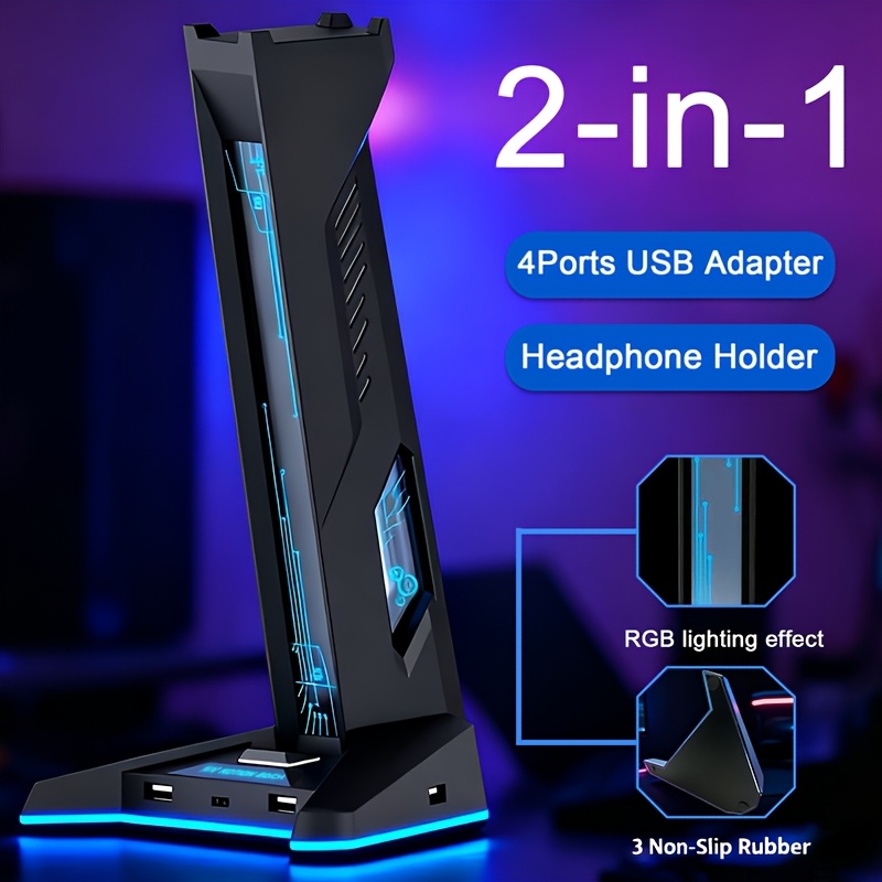 2 IN 1 USB Hub RGB Gaming Head - مراجعة Usb Hub Gaming وسعره