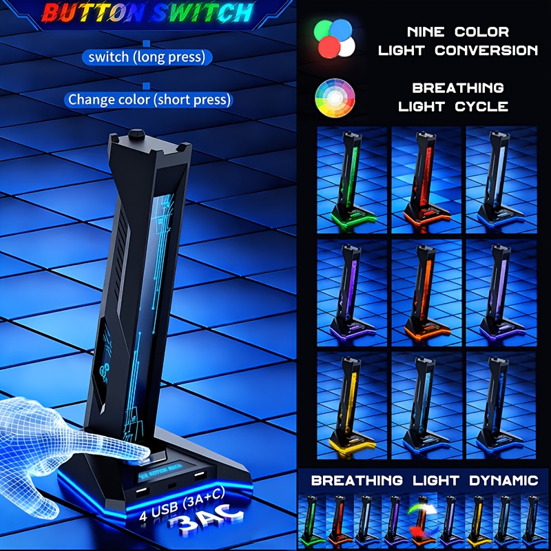 2 IN 1 USB Hub RGB Gaming Head - مراجعة Usb Hub Gaming وسعره