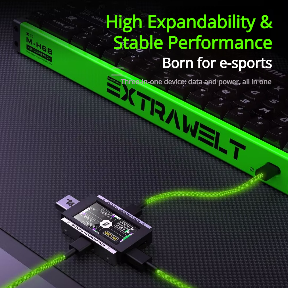 Custom HUESPARK HMLAB PIEXLHUB - مراجعة Usb Hub Gaming وسعره