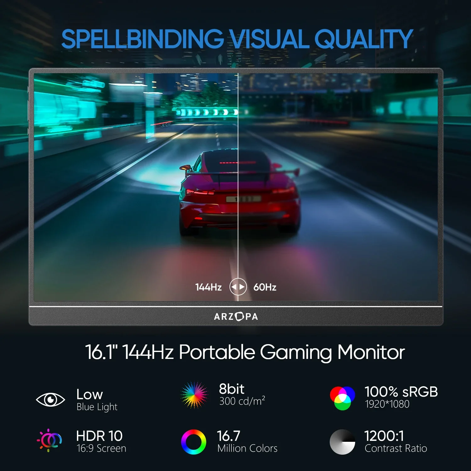 ARZOPA 16.1 Inch Portable Gami - مراجعة High Refresh Monitor وسعره