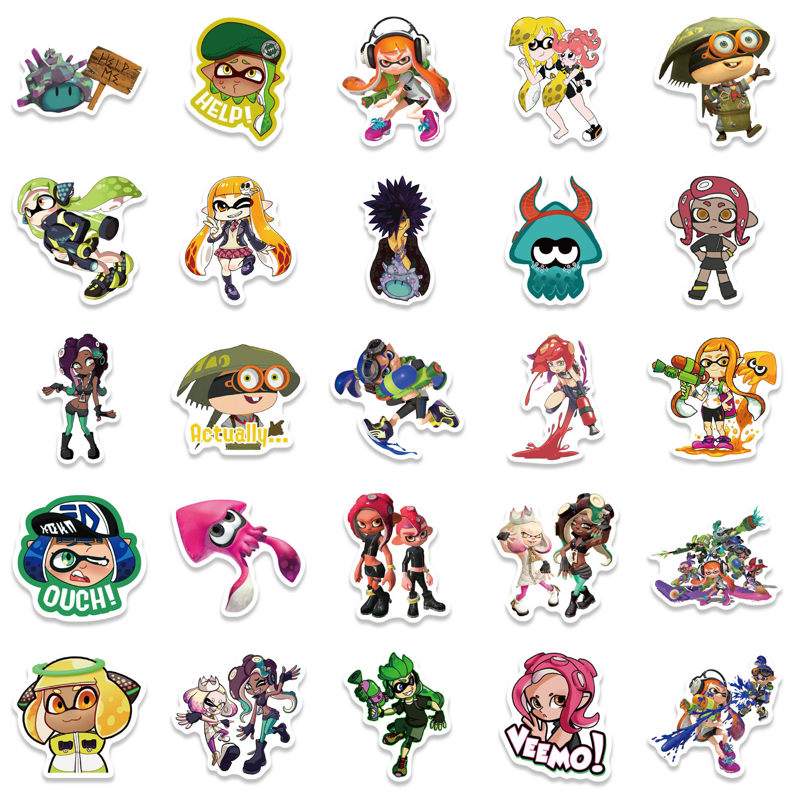 10/30/50pcs  Game Splatoon  Sk - مراجعة Pc Gaming Girl وسعره