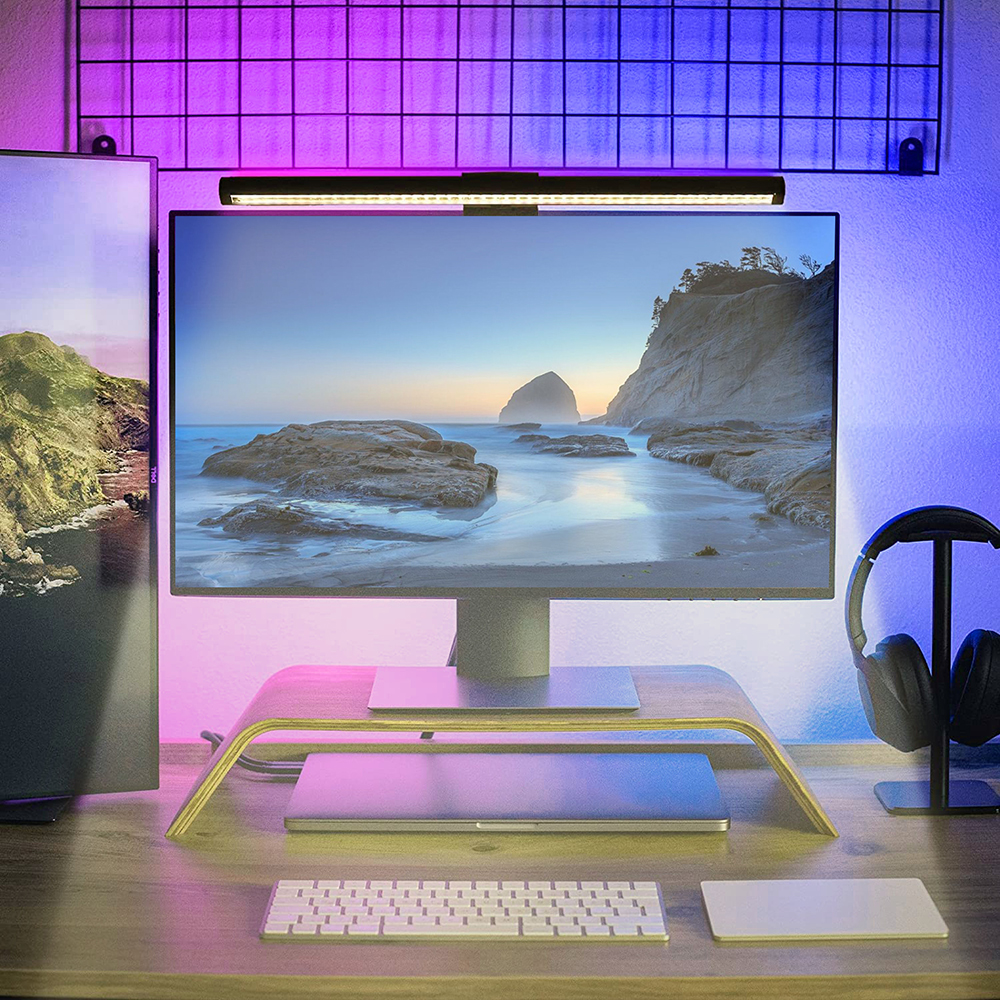 Wiscolor RGB LED Monitor Light - مراجعة Pc Gaming Rgb وسعره