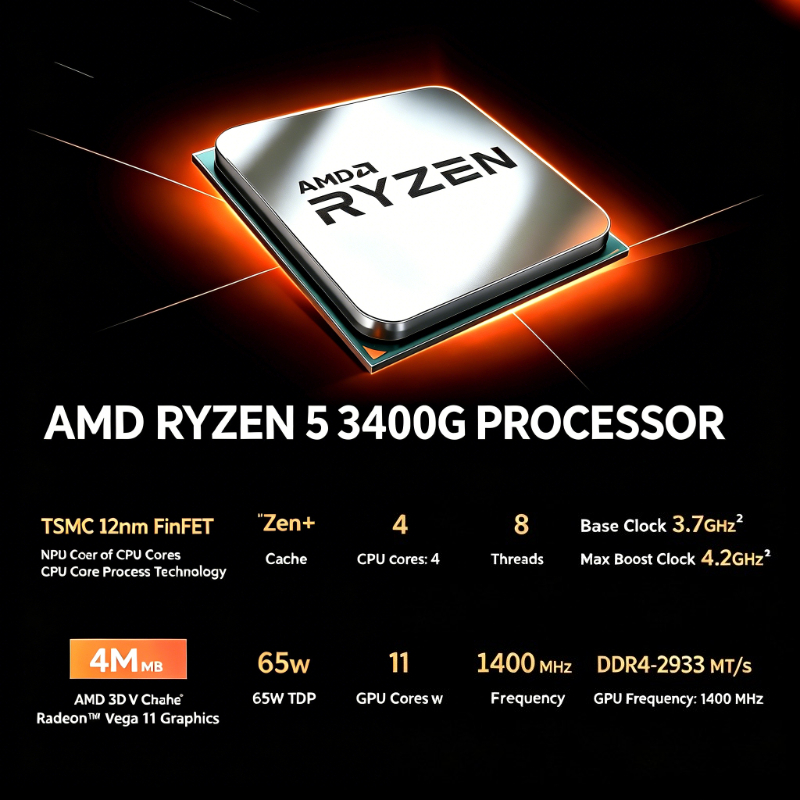 AMD Ryzen 5 3400G 4 Core 8 Thr - مراجعة Pc Gaming Amd Ryzen 5 وسعره