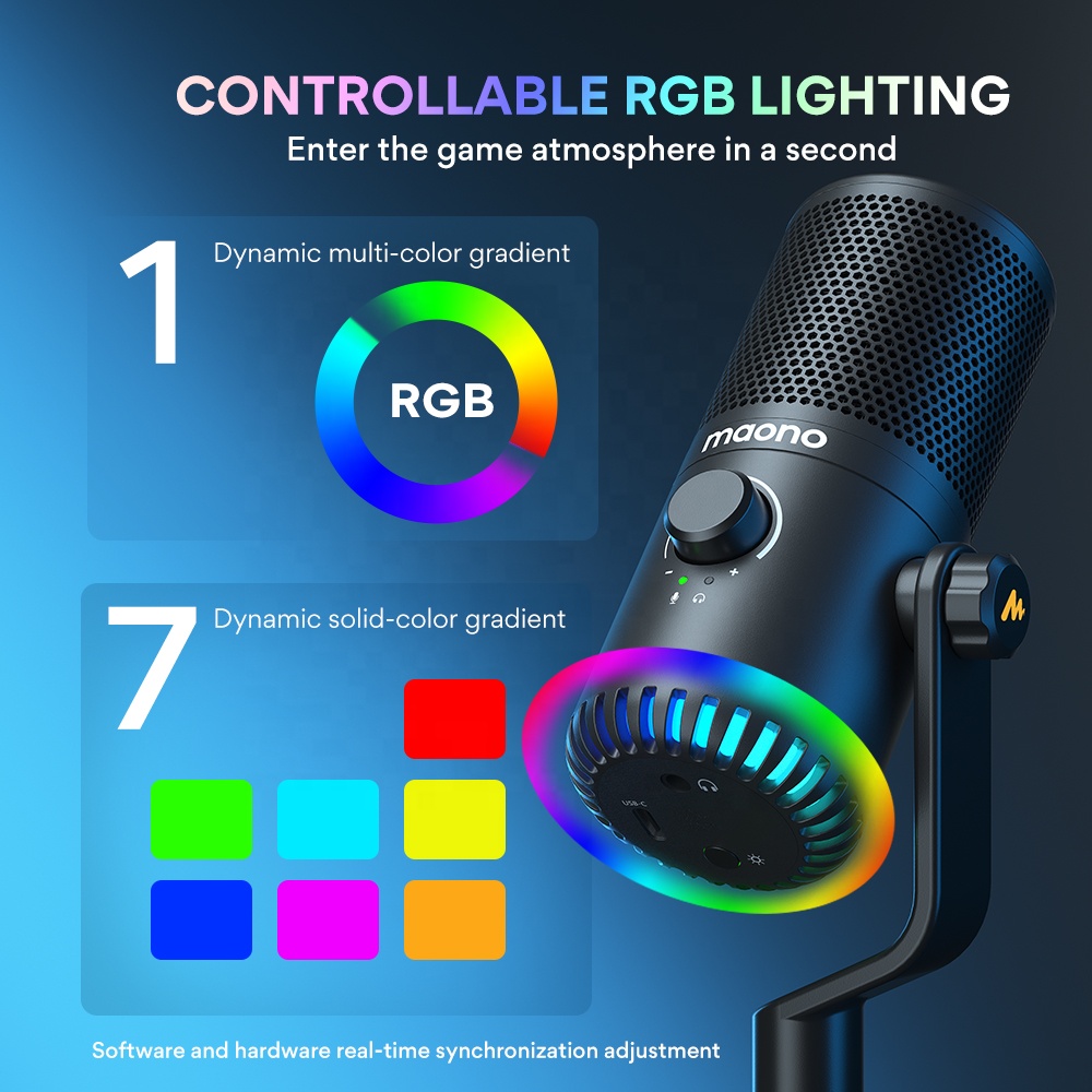 Maono DM30 Programmable RGB Ga - مراجعة Gaming Microphone وسعره
