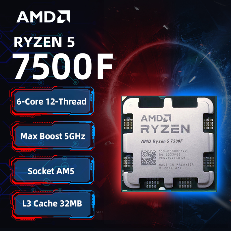 AMD Ryzen 5 7500F CPU AMD R5 7 - مراجعة Pc Gaming Amd Ryzen 5 وسعره