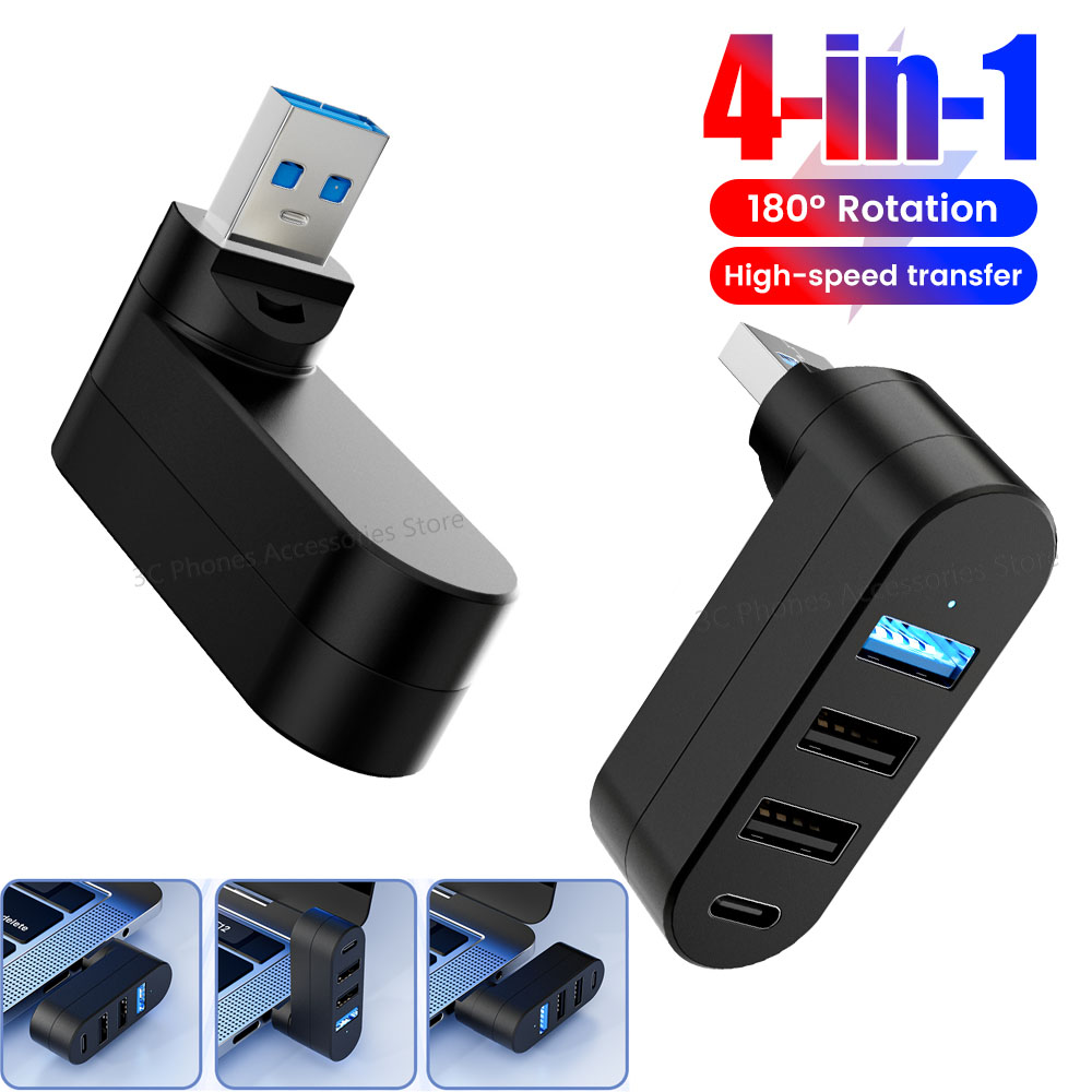 Rotatable USB HUB USB3.0 2.0 T - مراجعة Usb Hub Gaming وسعره