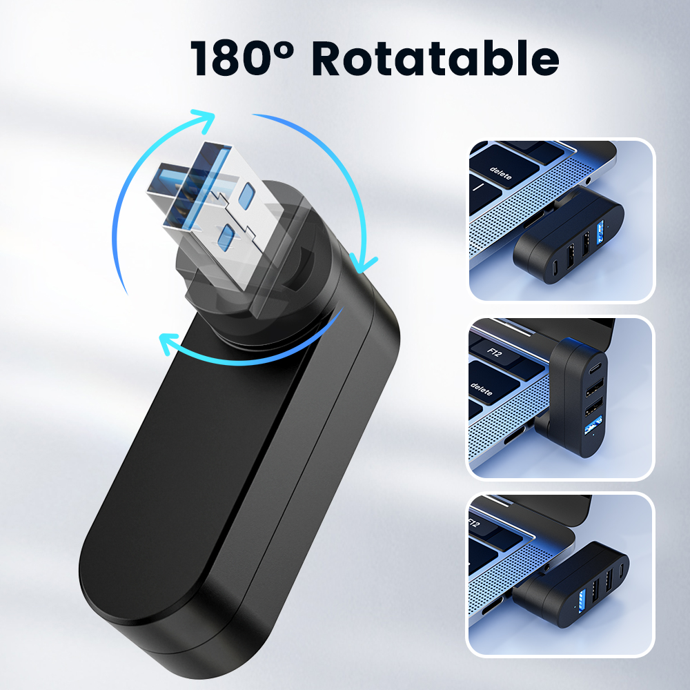 Rotatable USB HUB USB3.0 2.0 T - مراجعة Usb Hub Gaming وسعره