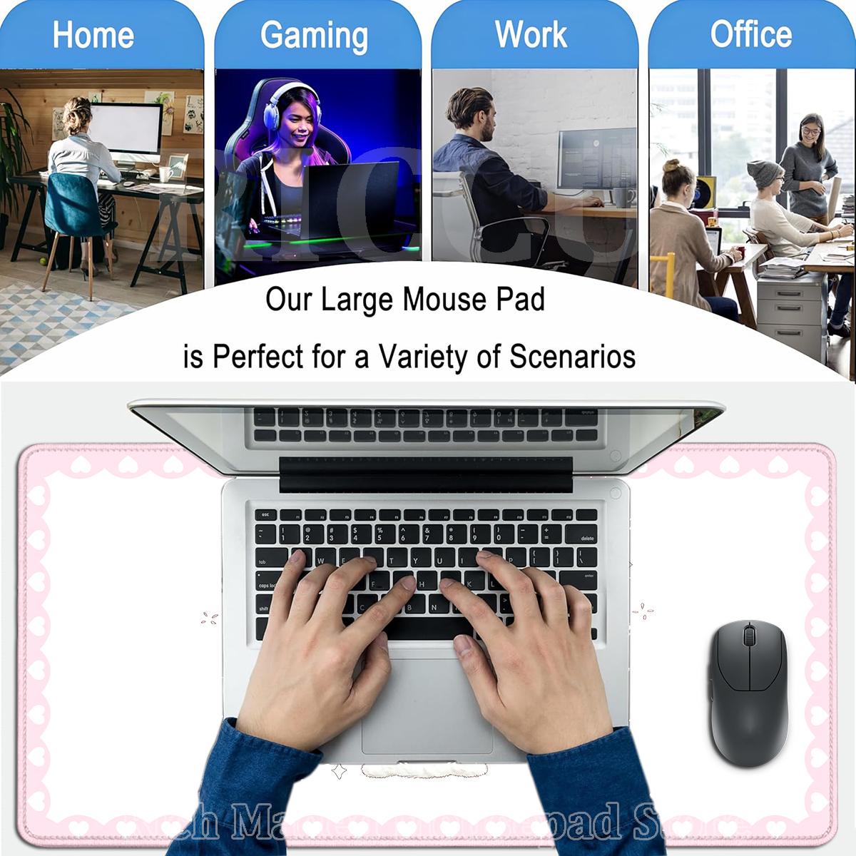 Pink Rabbit Mouse Pad XXL Cute - مراجعة Pc Gaming Girl وسعره