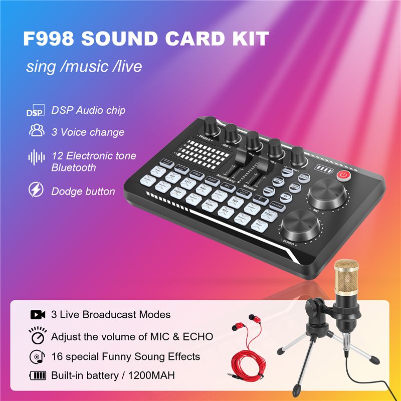 ~【On Sale】F998 Sound Card Kit, - مراجعة Pc Gaming On Sale وسعره