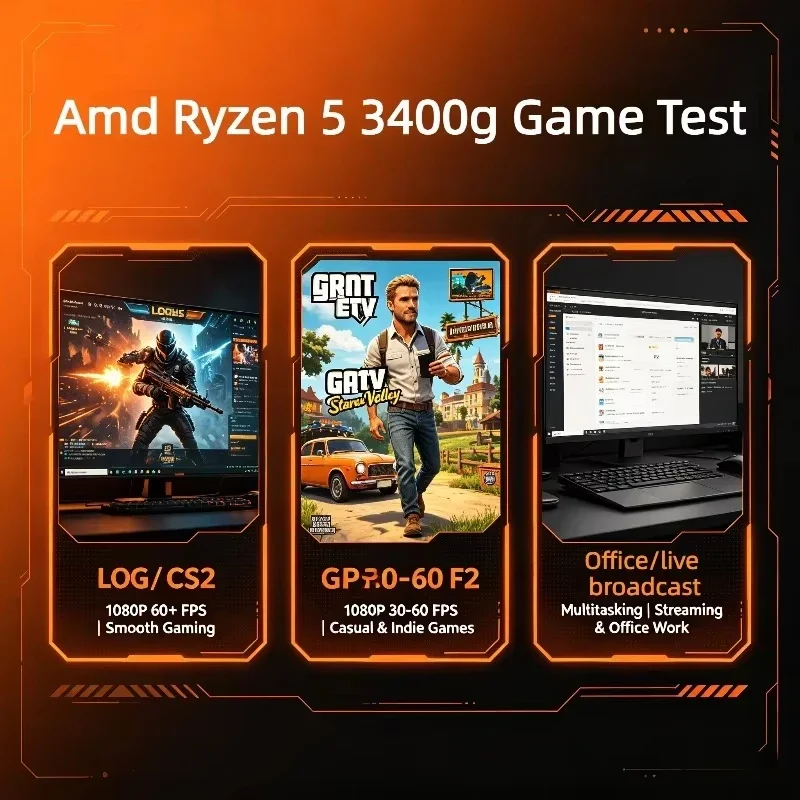 AMD Ryzen 5 3400G Loose Chip D - مراجعة Pc Gaming Amd Ryzen 5 وسعره