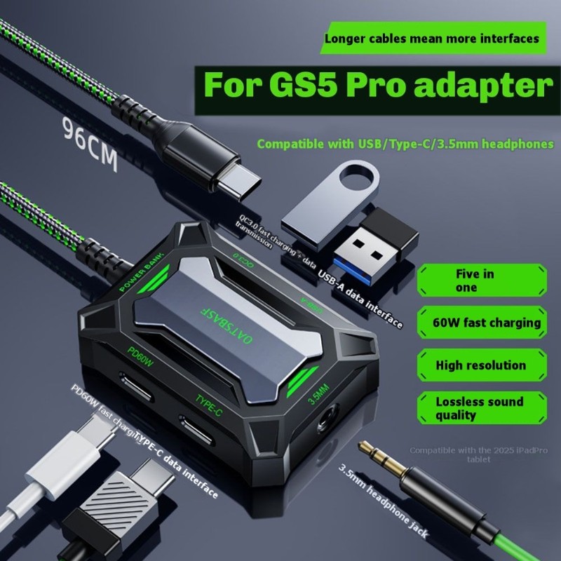 OATSBASF For Type-C Device 5-I - مراجعة Usb Hub Gaming وسعره