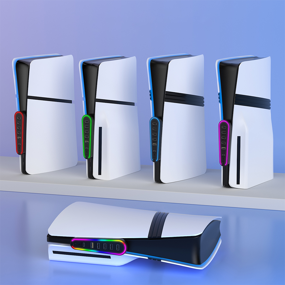 6 Ports USB Hub with RGB Light - مراجعة Usb Hub Gaming وسعره