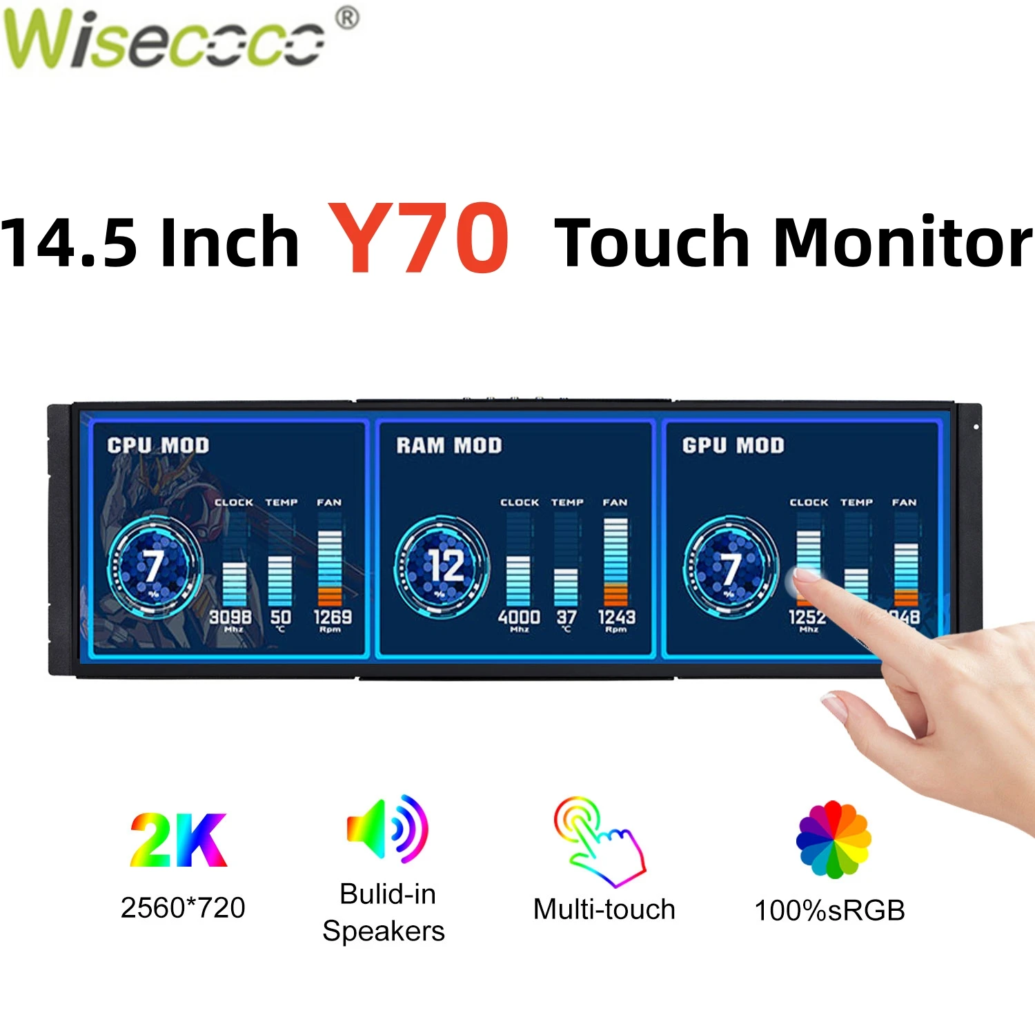 Wisecoco 12.6/14.5 Inch 2K IPS - مراجعة Pc Gaming Y60 وسعره
