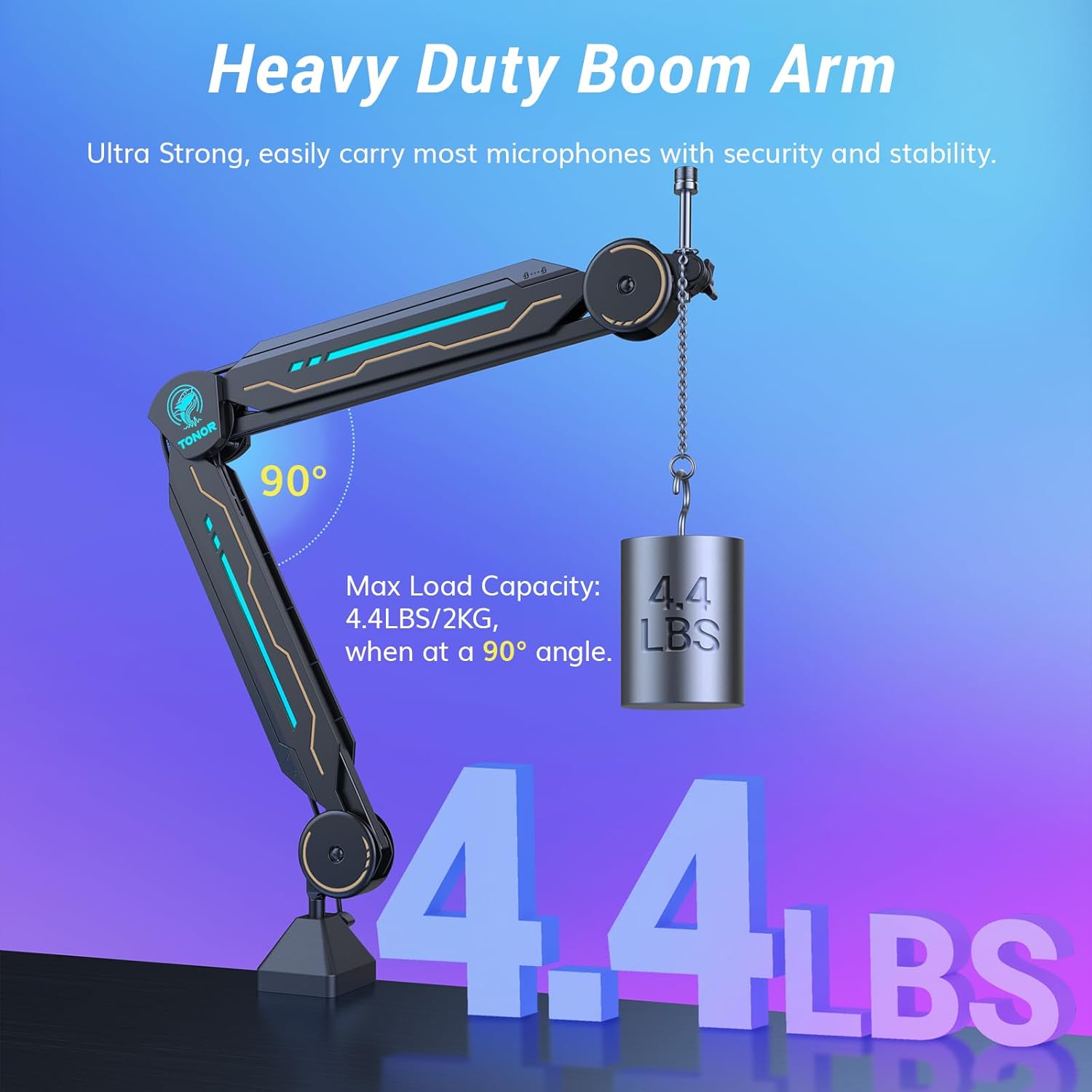 RGB Mic Stand with 11 Light Mo - مراجعة Gaming Microphone وسعره