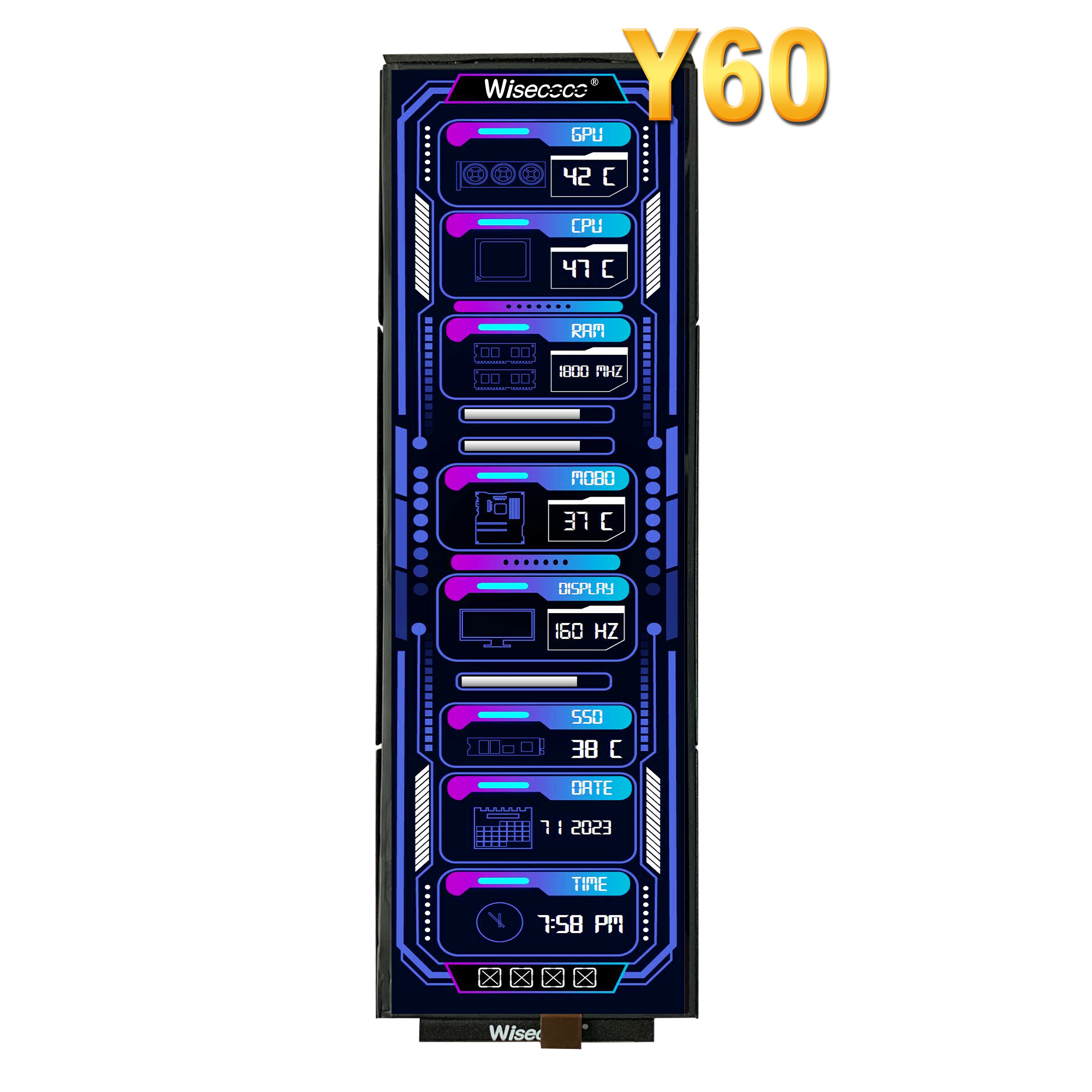 Wisecoco 12.6 inch Portable Mo - مراجعة Pc Gaming Y60 وسعره