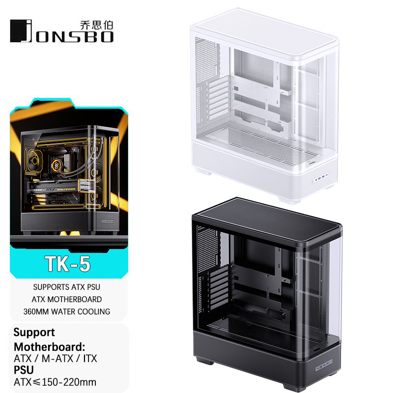 JONSBO TK-5 ATX Computer Deskt - مراجعة Pc Gaming Jonsbo وسعره