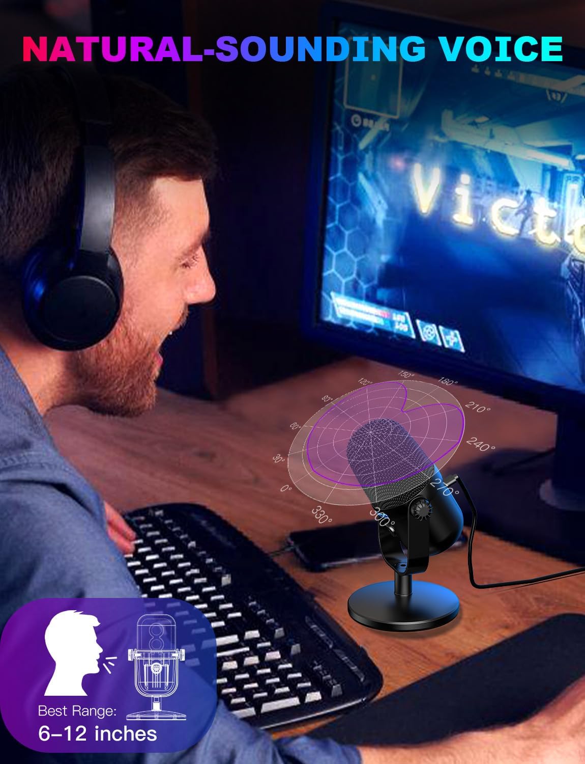 USB Gaming Microphone With Noi - مراجعة Gaming Microphone وسعره