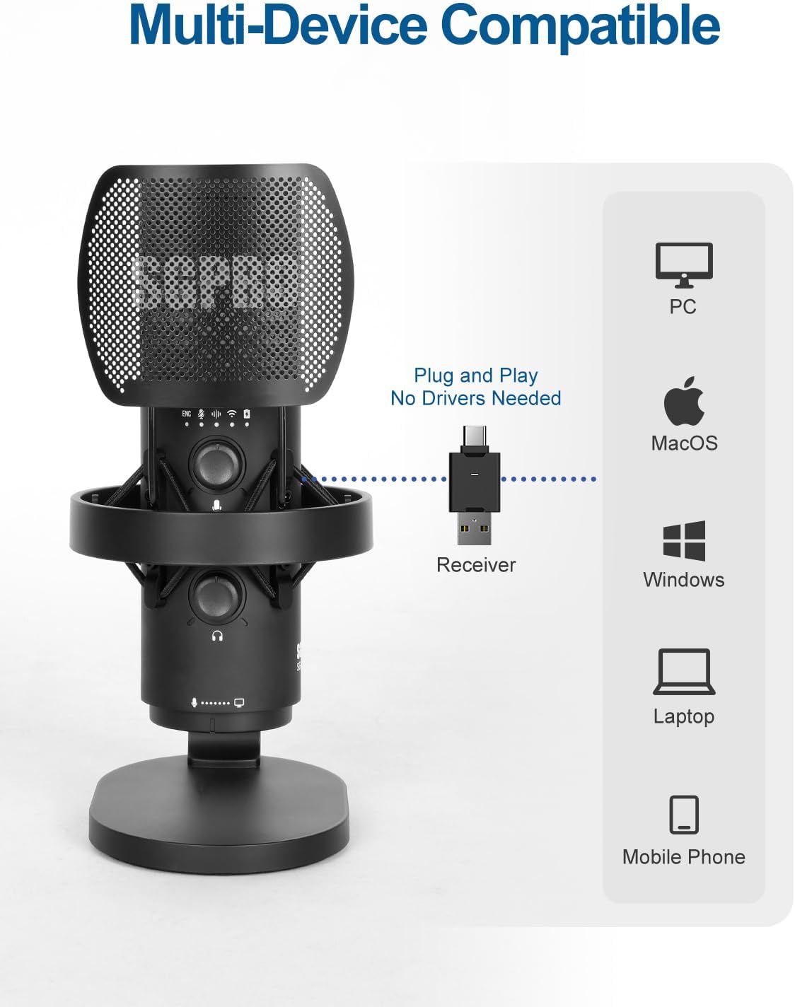 Wireless USB Microphone for St - مراجعة Gaming Microphone وسعره