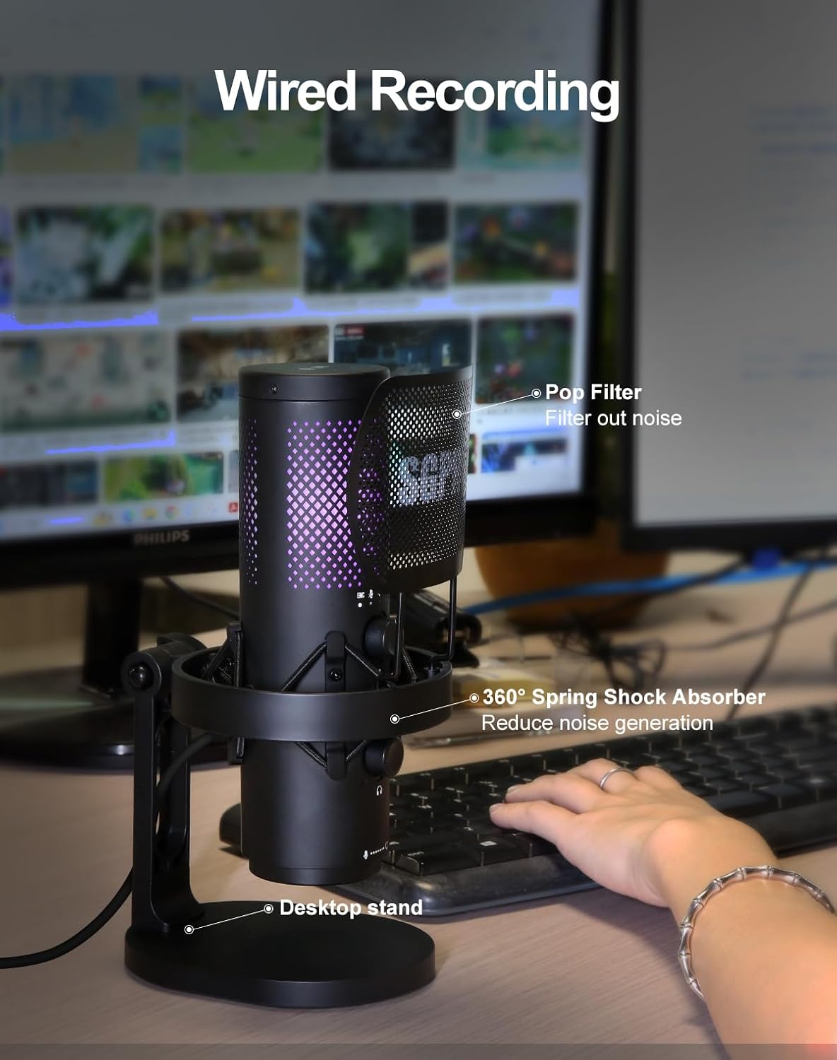 Wireless USB Microphone for St - مراجعة Gaming Microphone وسعره